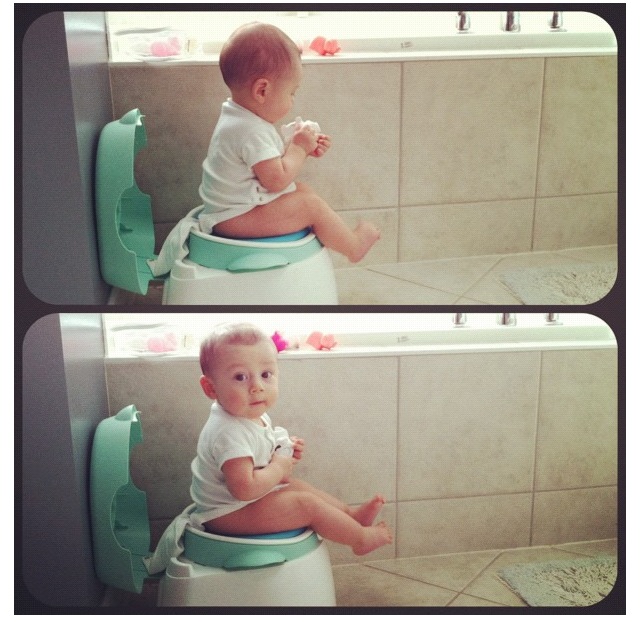 Baby on potty