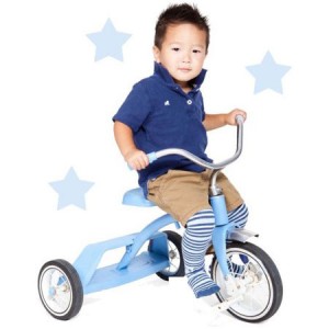Rock-a-Thigh Baby Kiddie Socks Little Boy Blue on Model