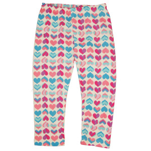 EC Wear Split Pants Pink Hearts Cotton