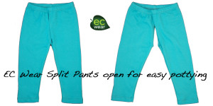EC Wear Split Pants Open for Easy Pottying